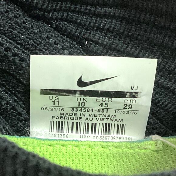 Nike Free RN Motion Flyknit -Men's Sz 11 -Black Knit Running Shoes - 834584-001 - Picture 8 of 8